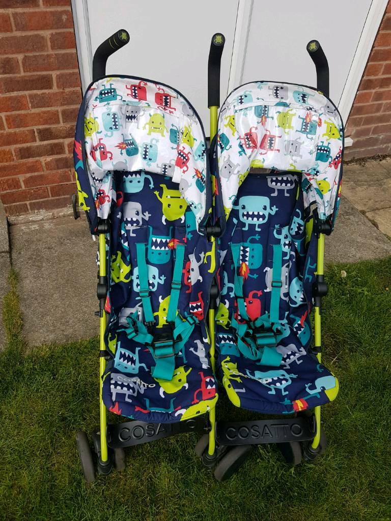 cosatto monster double buggy
